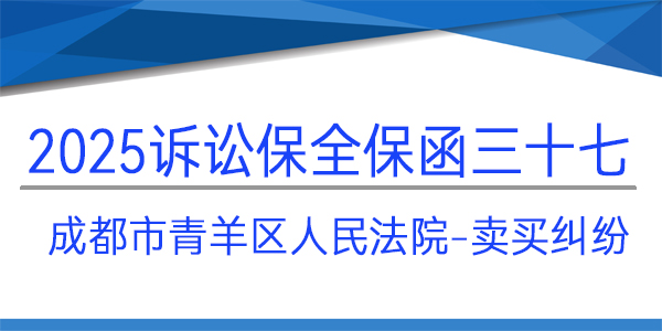 成都市青羊區(qū)人民法院,訴訟保全,財(cái)產(chǎn)保全